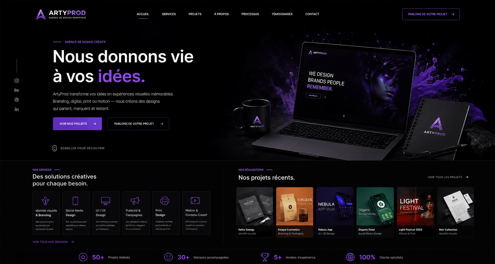 ArtyProd dashboard